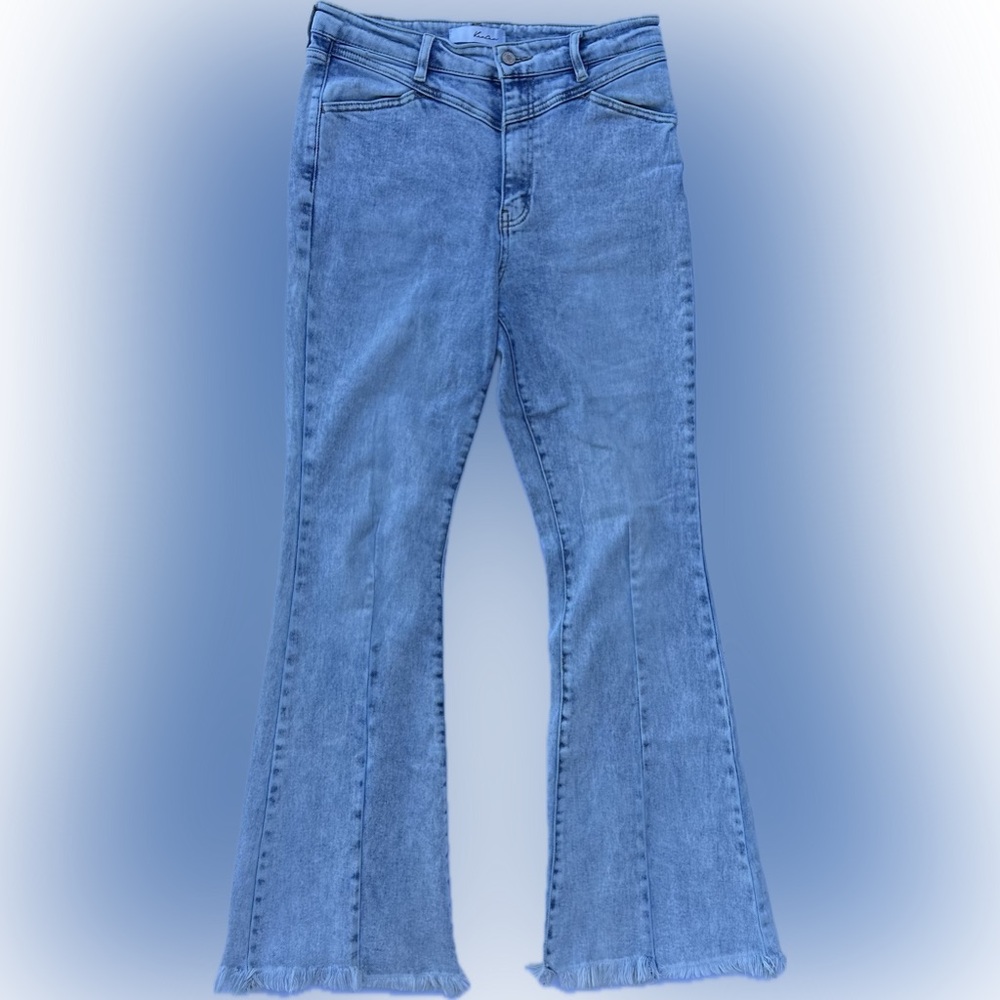 KanCan Acid Wash High Rise Flare Jeans